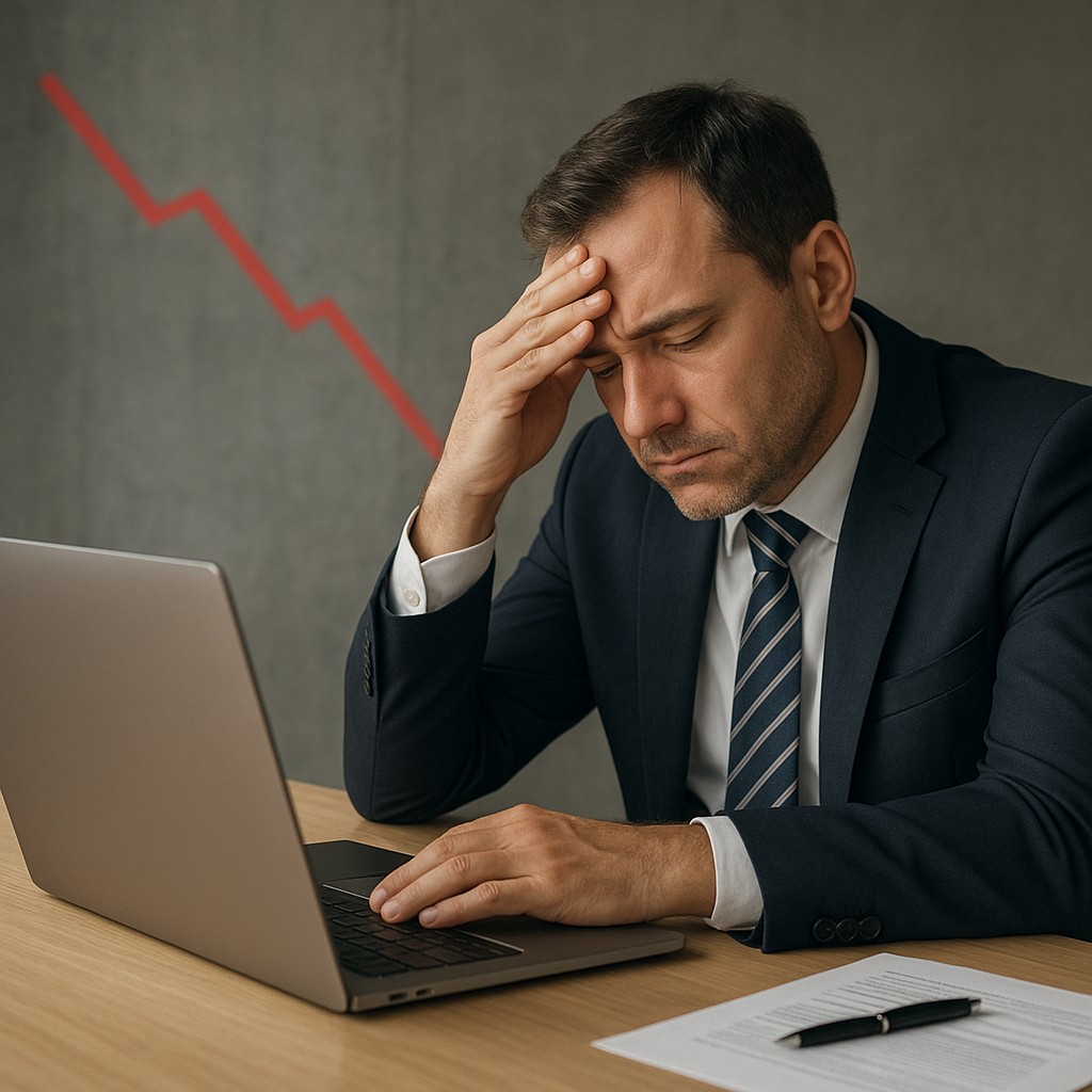 Największy spadek wydajności