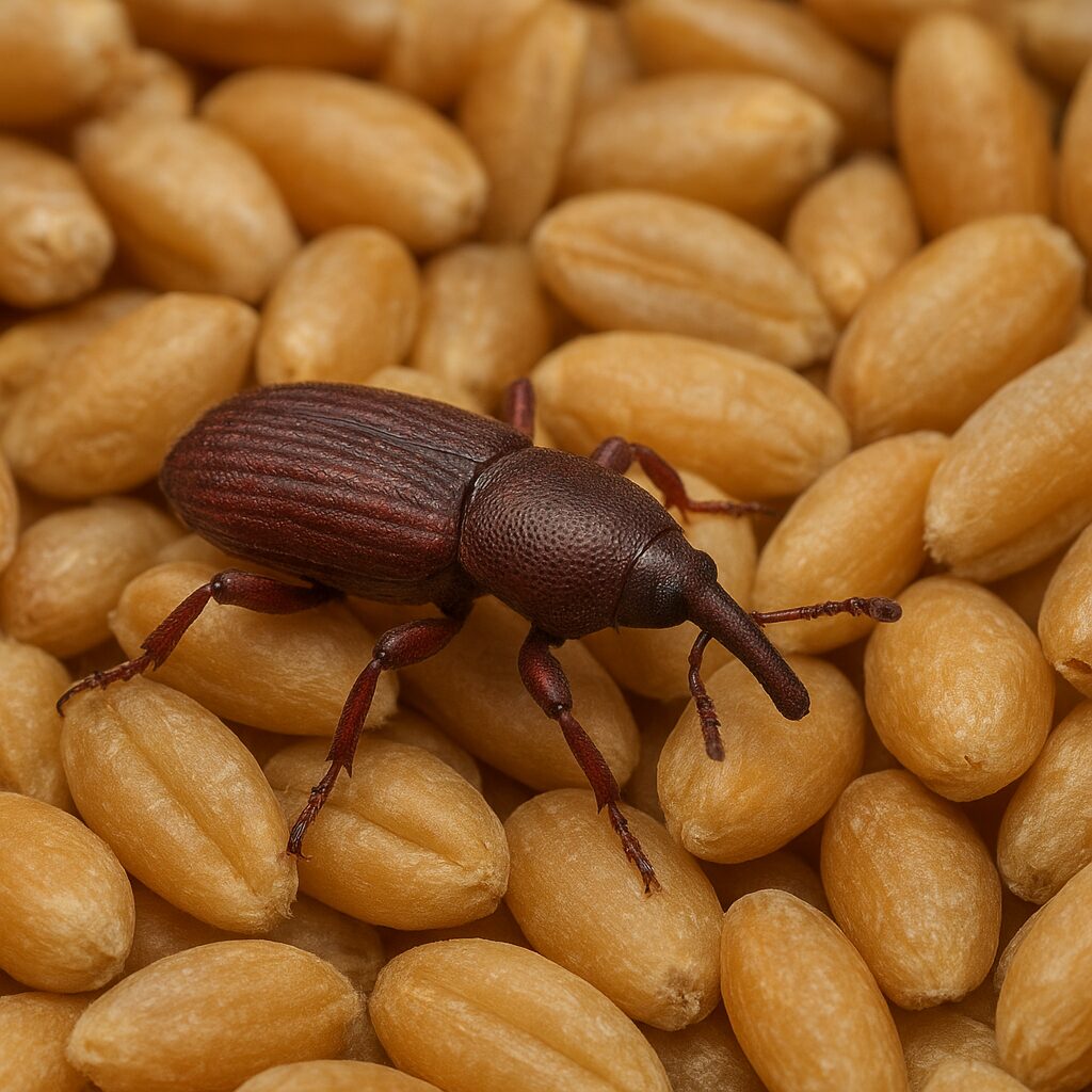 Wołek zbożowy – zboża w magazynach