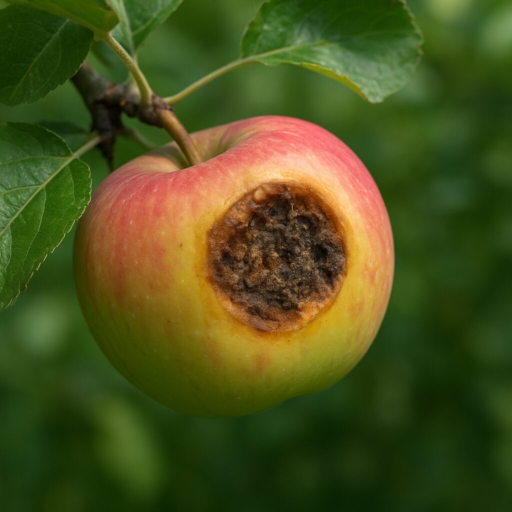 Owocnica żółtoroga – jabłonie