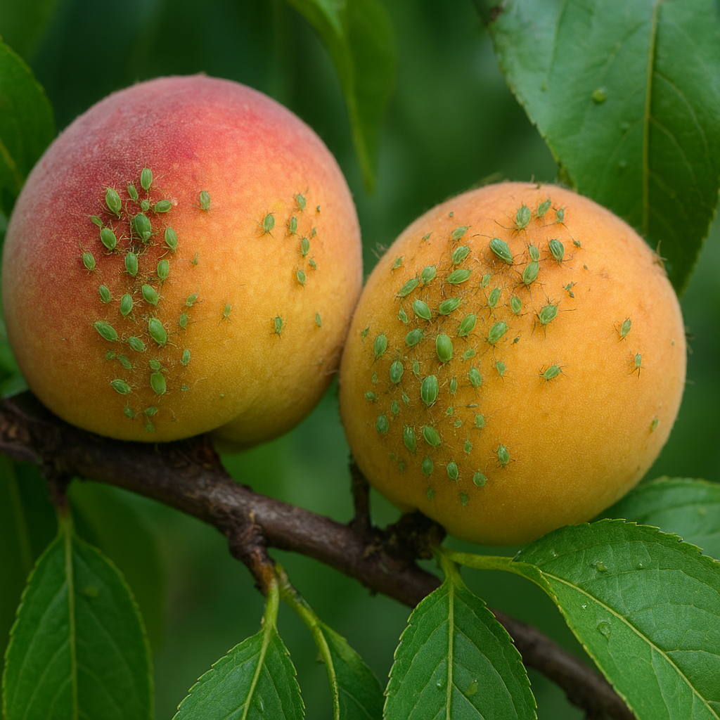 Mszyca brzoskwiniowa – brzoskwinie, morele