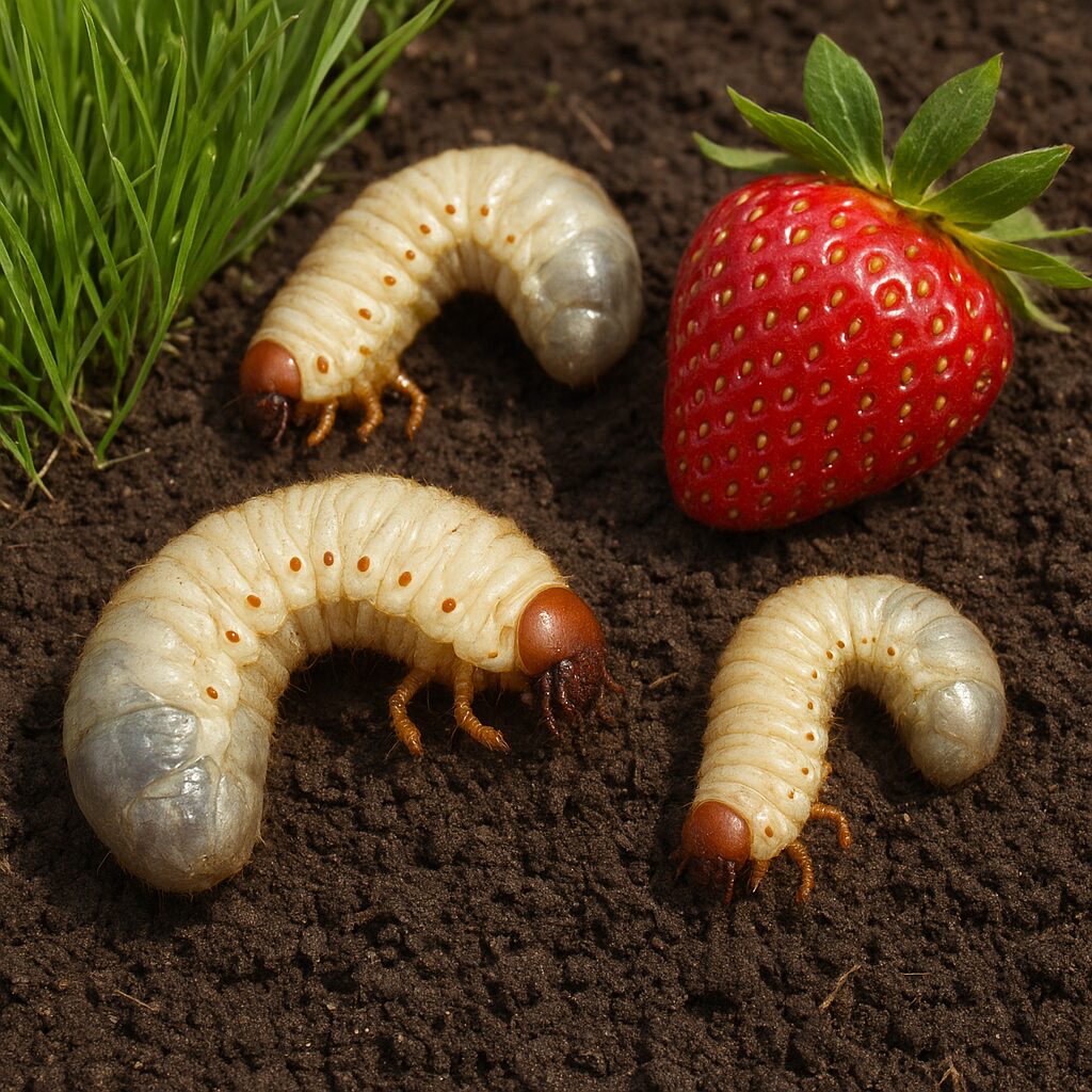 Pędraki chrabąszcza majowego – trawniki, warzywa, truskawka