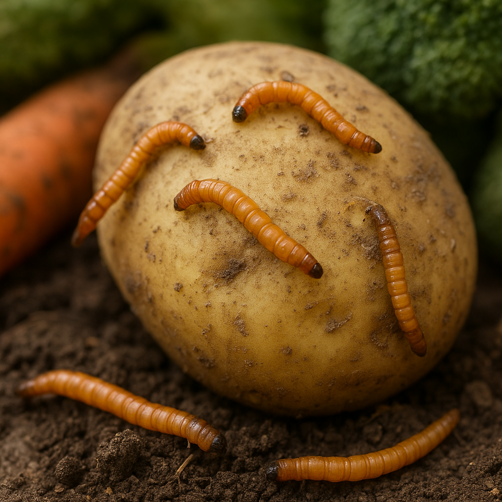 Drutowce (larwy sprężykowatych) – ziemniaki, warzywa