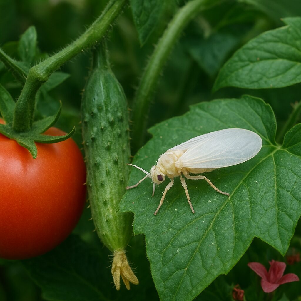 Mączlik szklarniowy – pomidor, ogórek, rośliny ozdobne