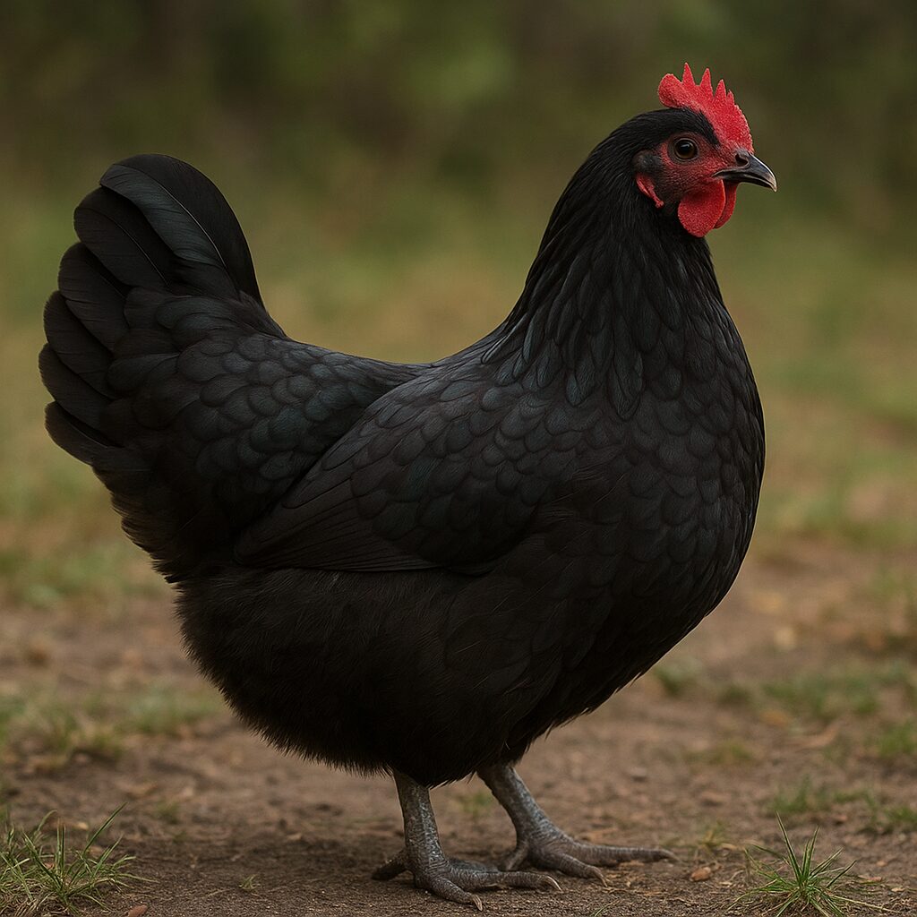 Langshan – Gallus gallus domesticus – kura