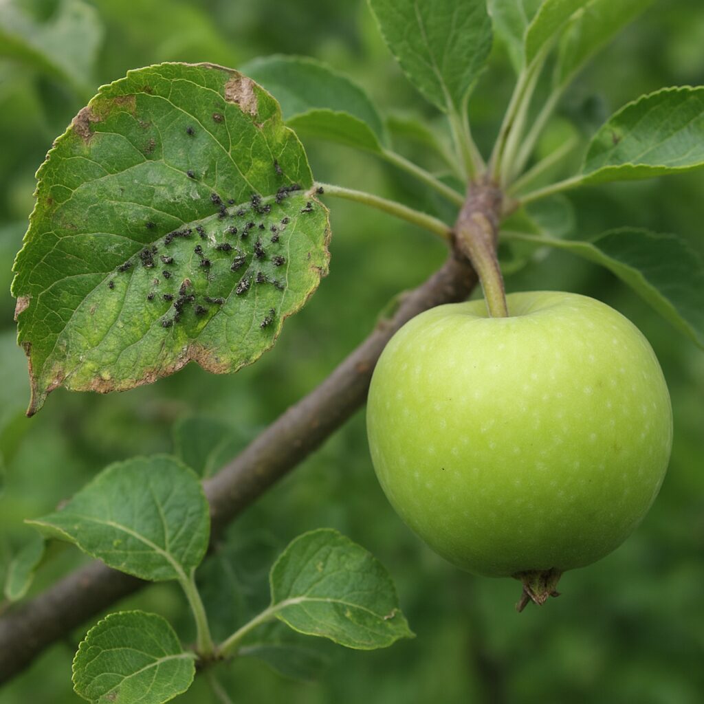 Mszyca jabłoniowo-babkowa – jabłoń, babka