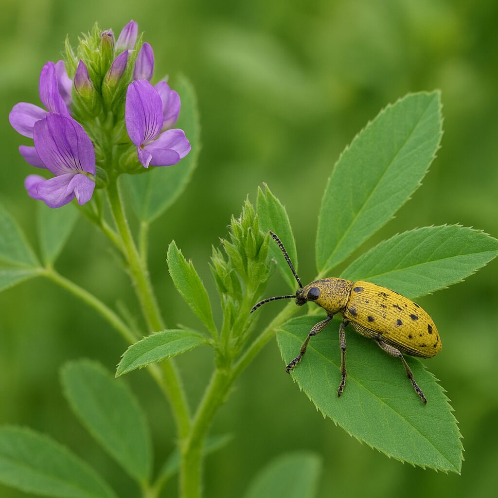 Zdobniczek lucernowiec – lucerna
