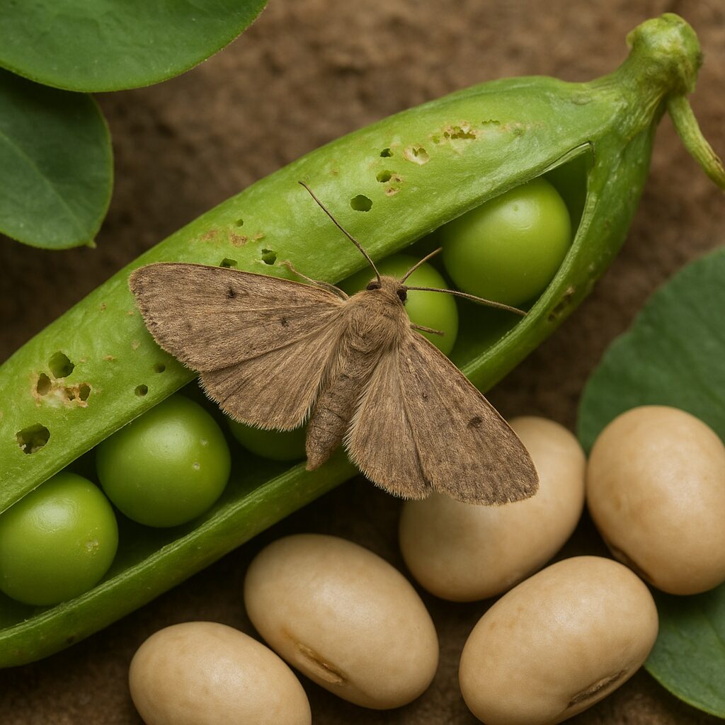 Ćma groszkówka – groch, fasola