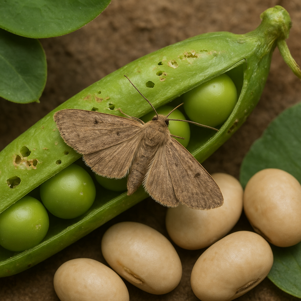 Ćma groszkówka – groch, fasola