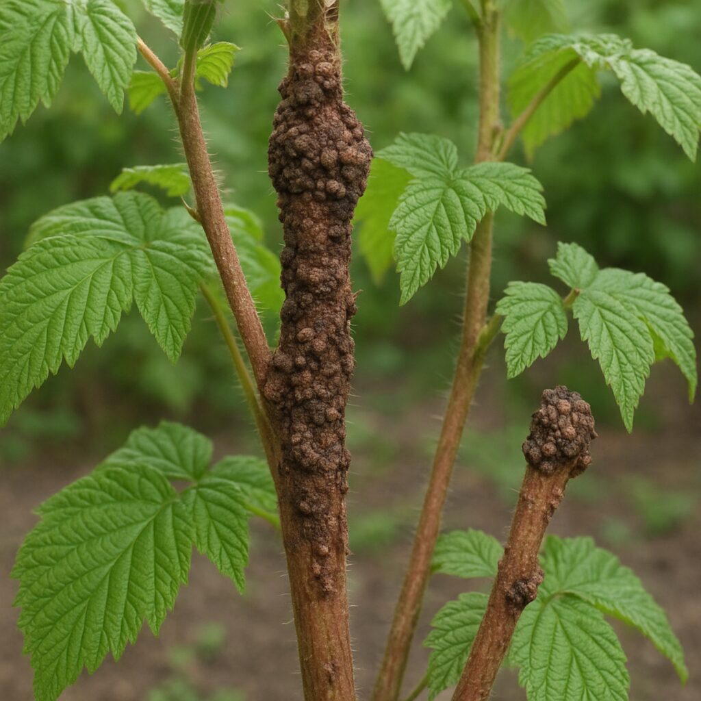 Pryszczarek malinowy pędowy – pędy malin