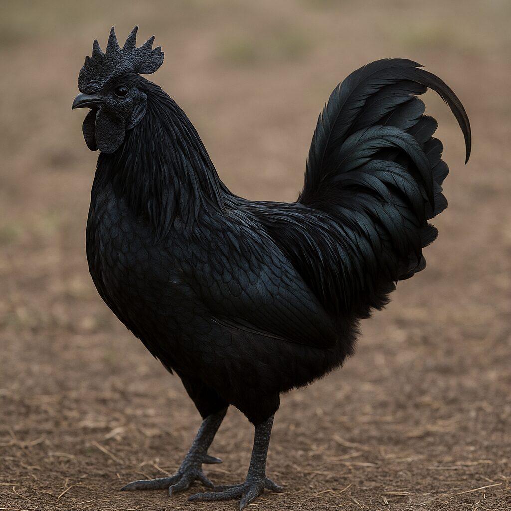 Ayam Cemani – Gallus gallus domesticus – kura