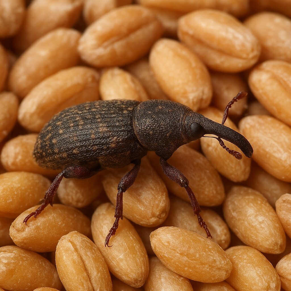 Trojszyk gryzący – zboża magazynowane