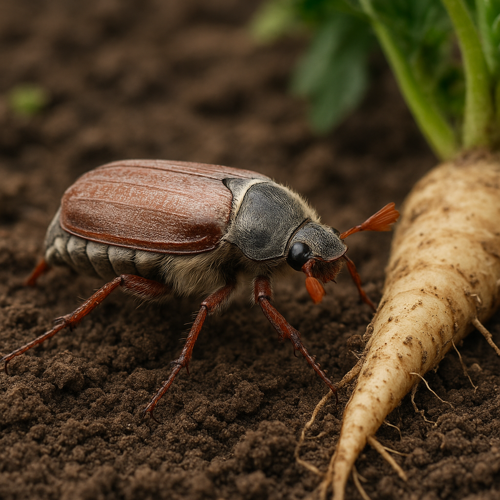Chrabąszcz majowy – gleba, uprawy korzeniowe