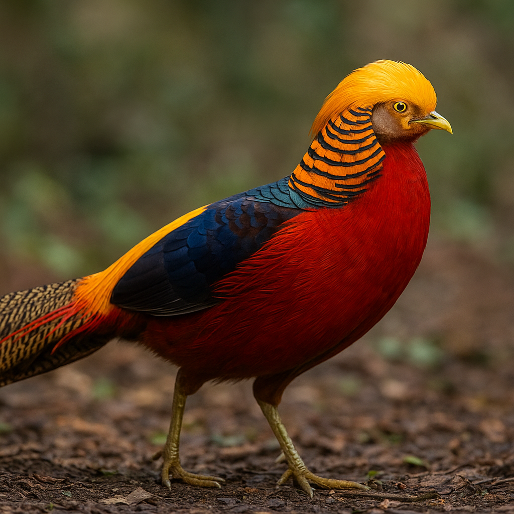 Bażant diamentowy – Chrysolophus amherstiae – bażant