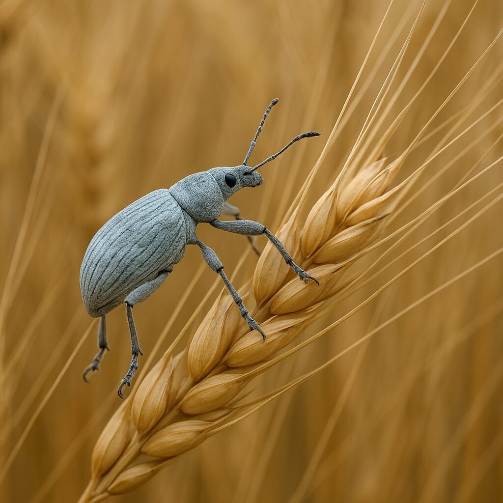 Skrzypionka błękitek – zboża