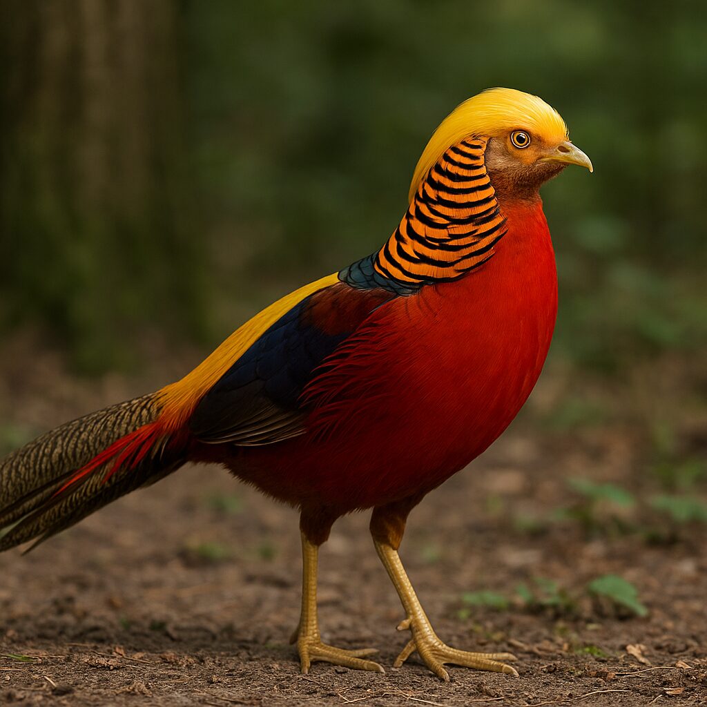 Bażant złocisty – Chrysolophus pictus – bażant