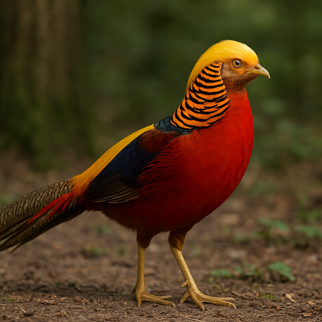 Bażant złocisty – Chrysolophus pictus – bażant