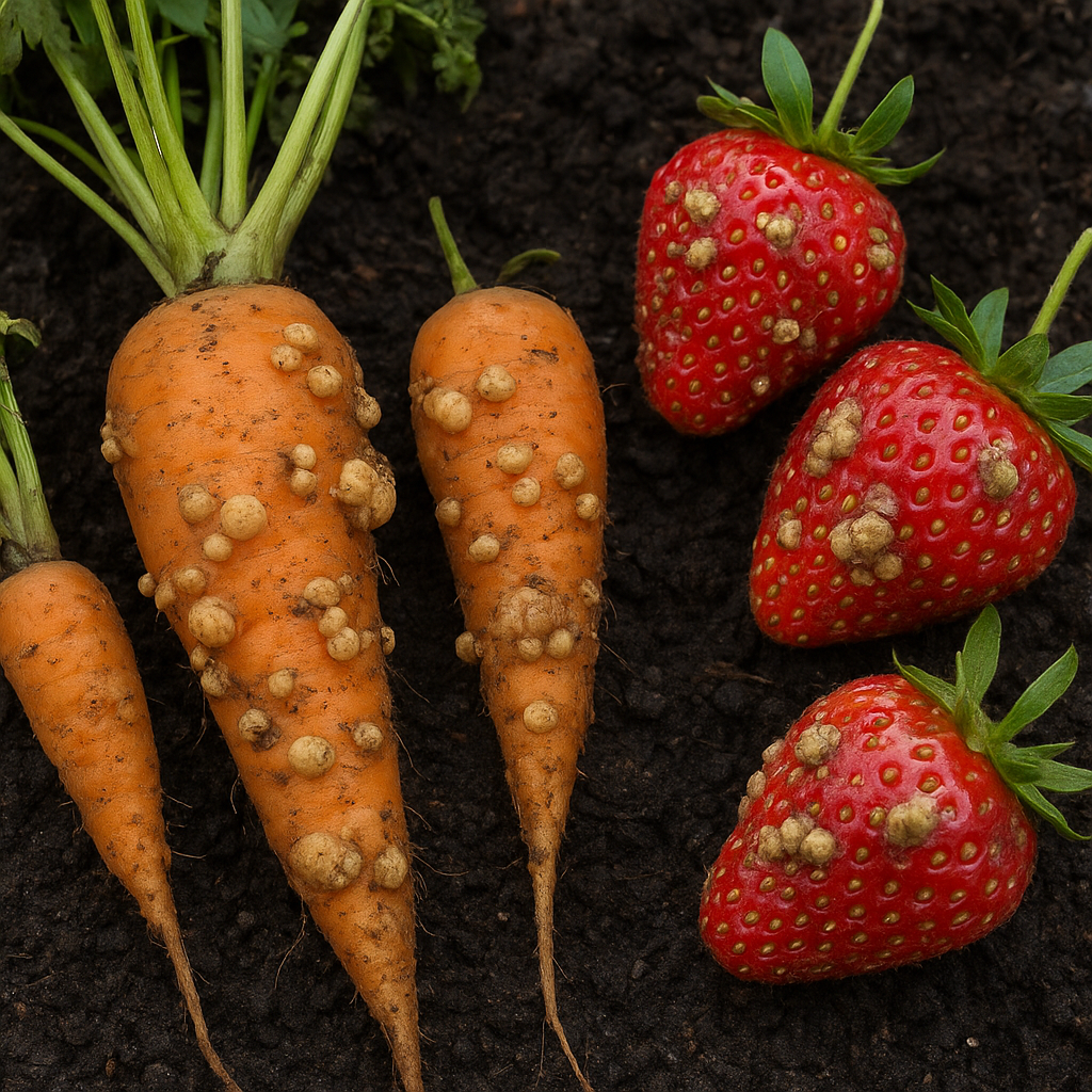 Nicienie guzowate – warzywa, truskawki