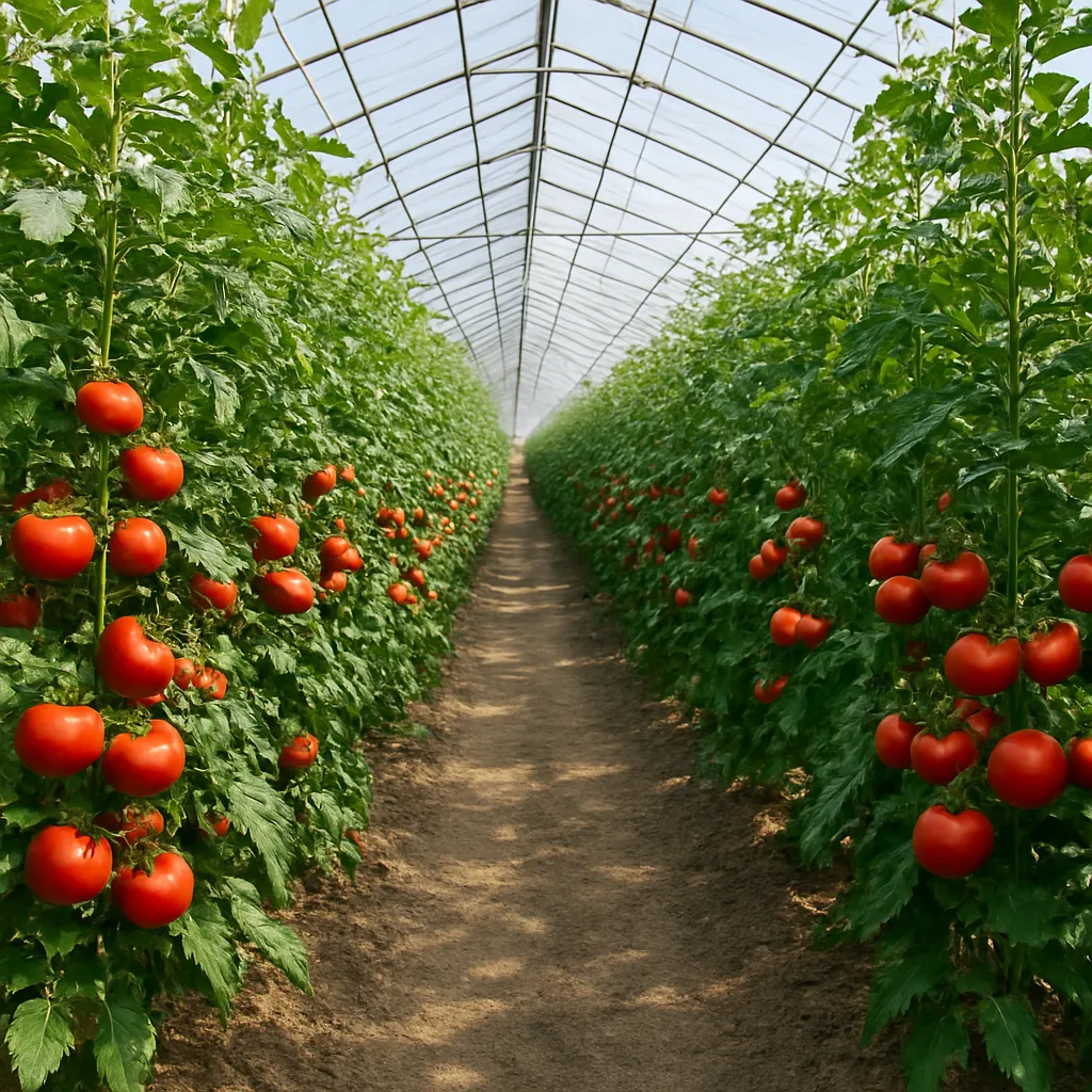 Największe uprawy szklarniowe pomidorów