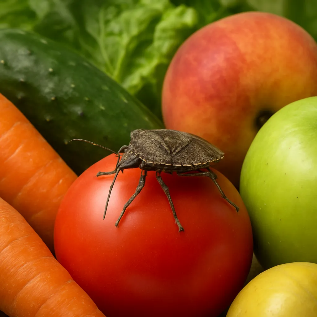 Pluskwiak wędrowny – warzywa, owoce