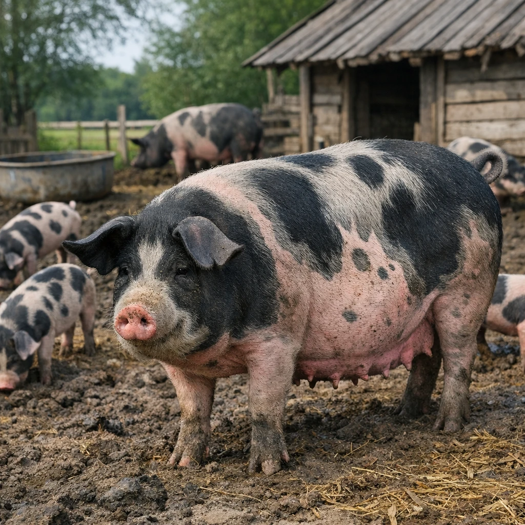 Złotnicka Pstra – Sus scrofa domesticus – trzoda chlewna