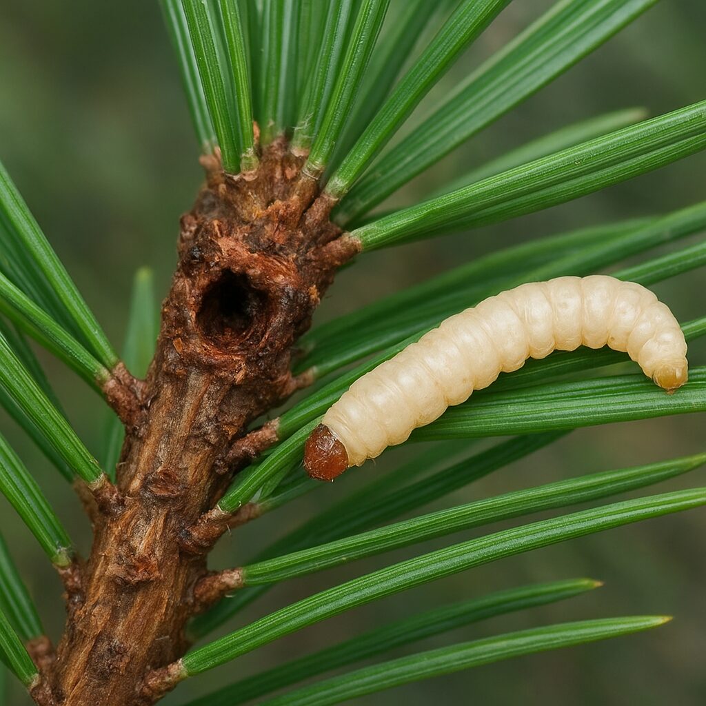 Cetyńce – drzewa iglaste (wpływ na szkółki)