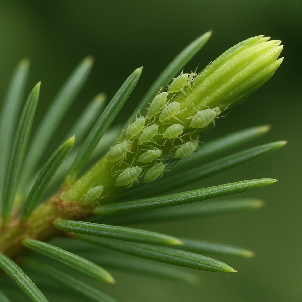 Mszyca świerkowa – iglaste przy szkółkach