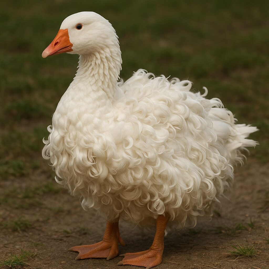 Gęś Sebastopol – Anser anser domesticus – gęś