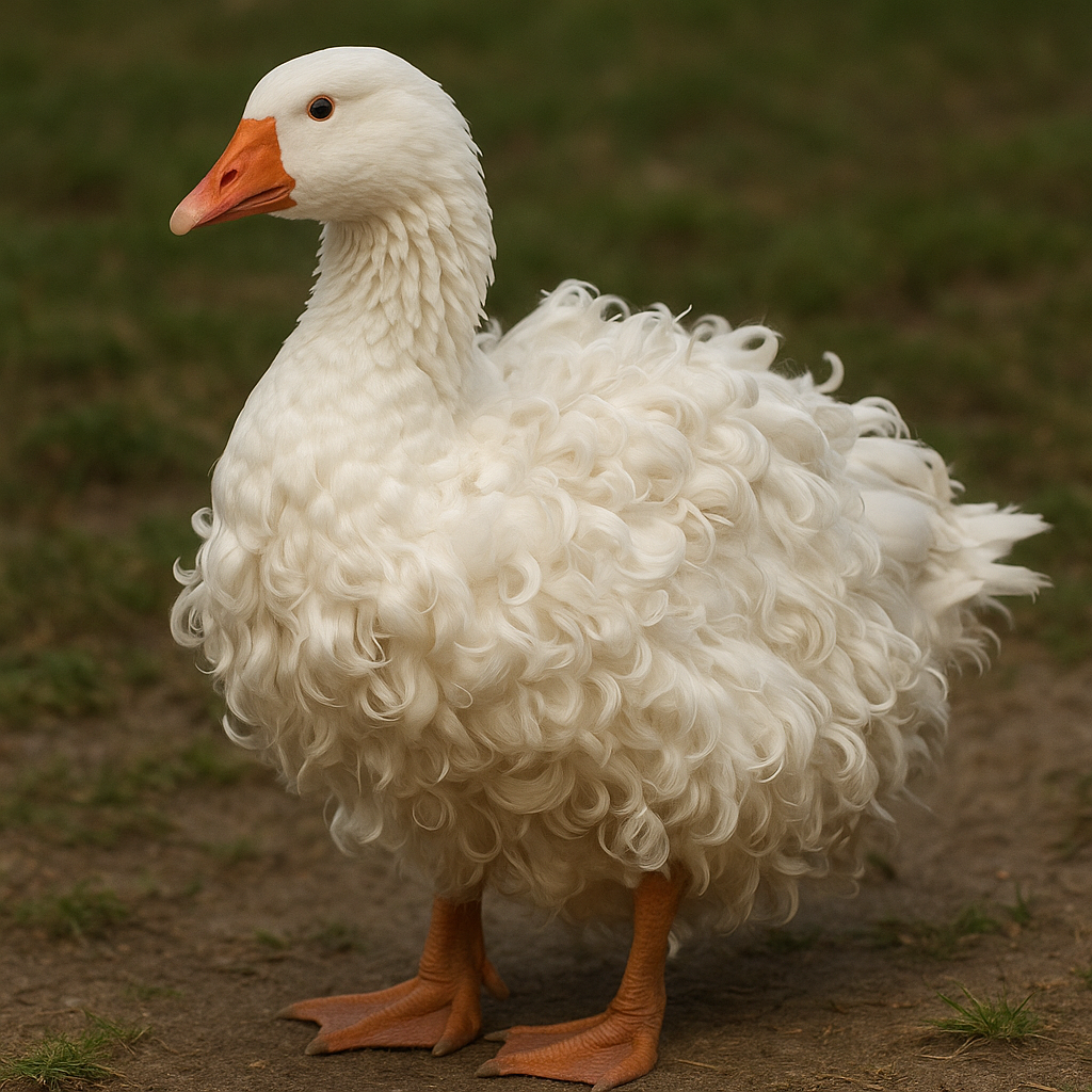 Gęś Sebastopol – Anser anser domesticus – gęś