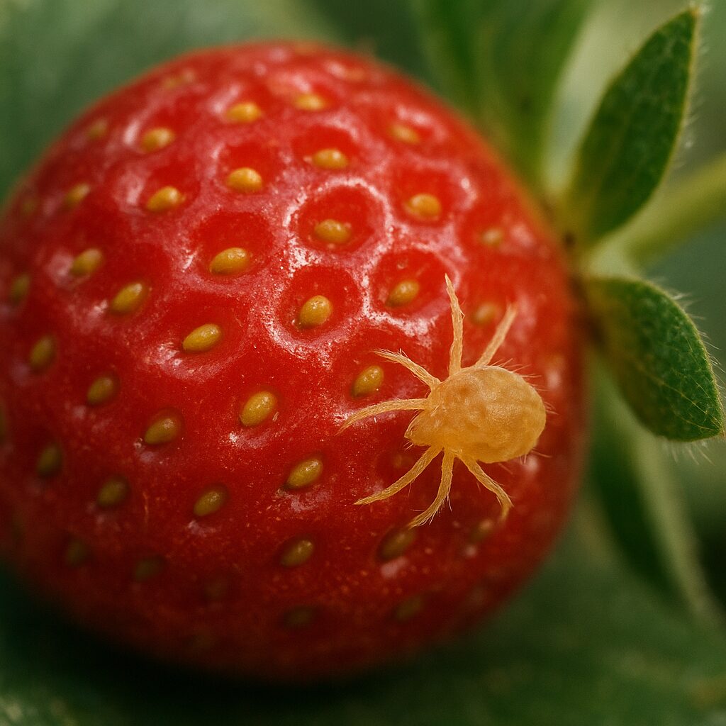 Roztocz truskawkowiec – truskawki