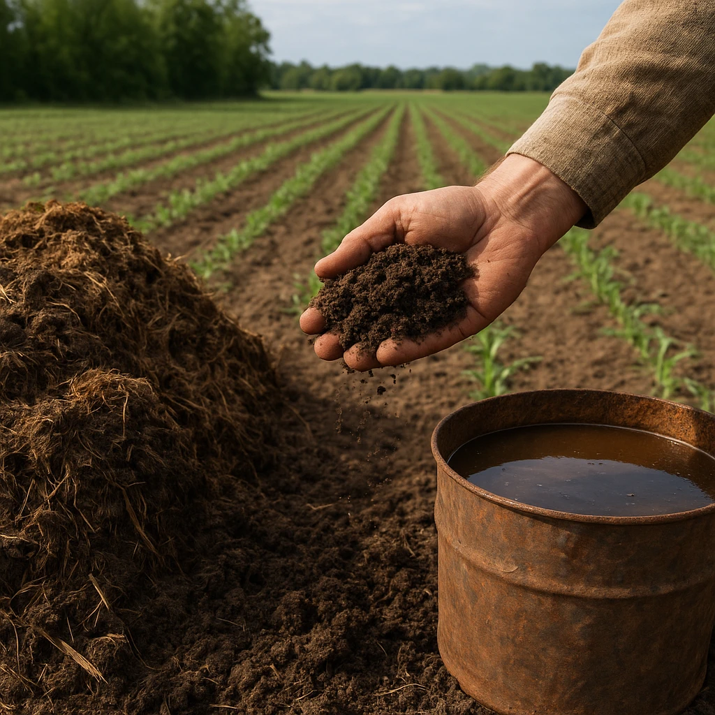 Naturalne nawozy w uprawach polowych – obornik, gnojowica, biohumus