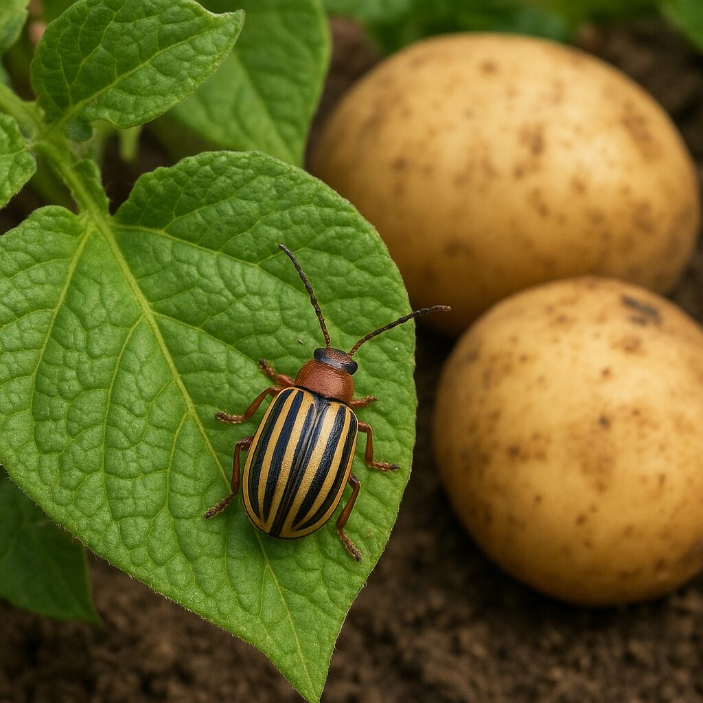 Drutowiec pasiasty – ziemniaki