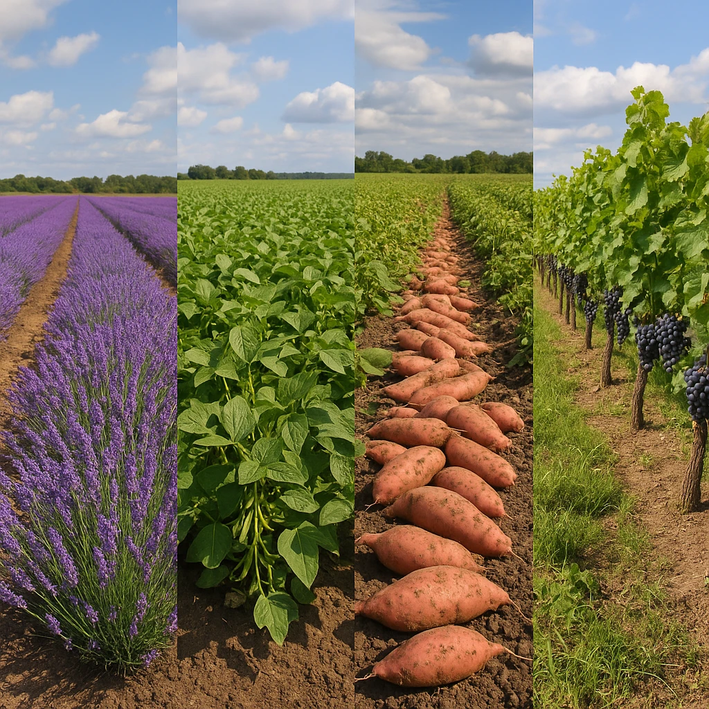 Nietypowe uprawy w Polsce – lawenda, soja, bataty i winorośl