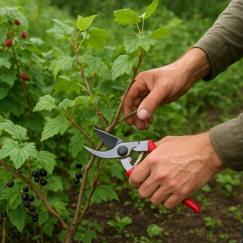 Cięcie krzewów owocowych – porzeczki, agrest, maliny