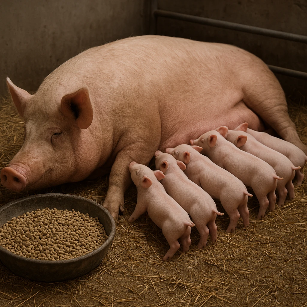 Żywienie loch wysokoprośnych i karmiących – klucz do licznych miotów