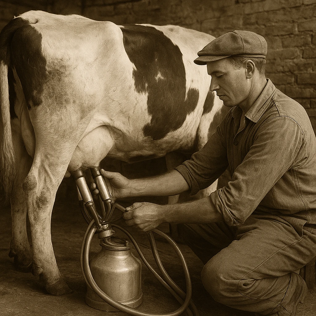 Kiedy powstała pierwsza dojarka mechaniczna?