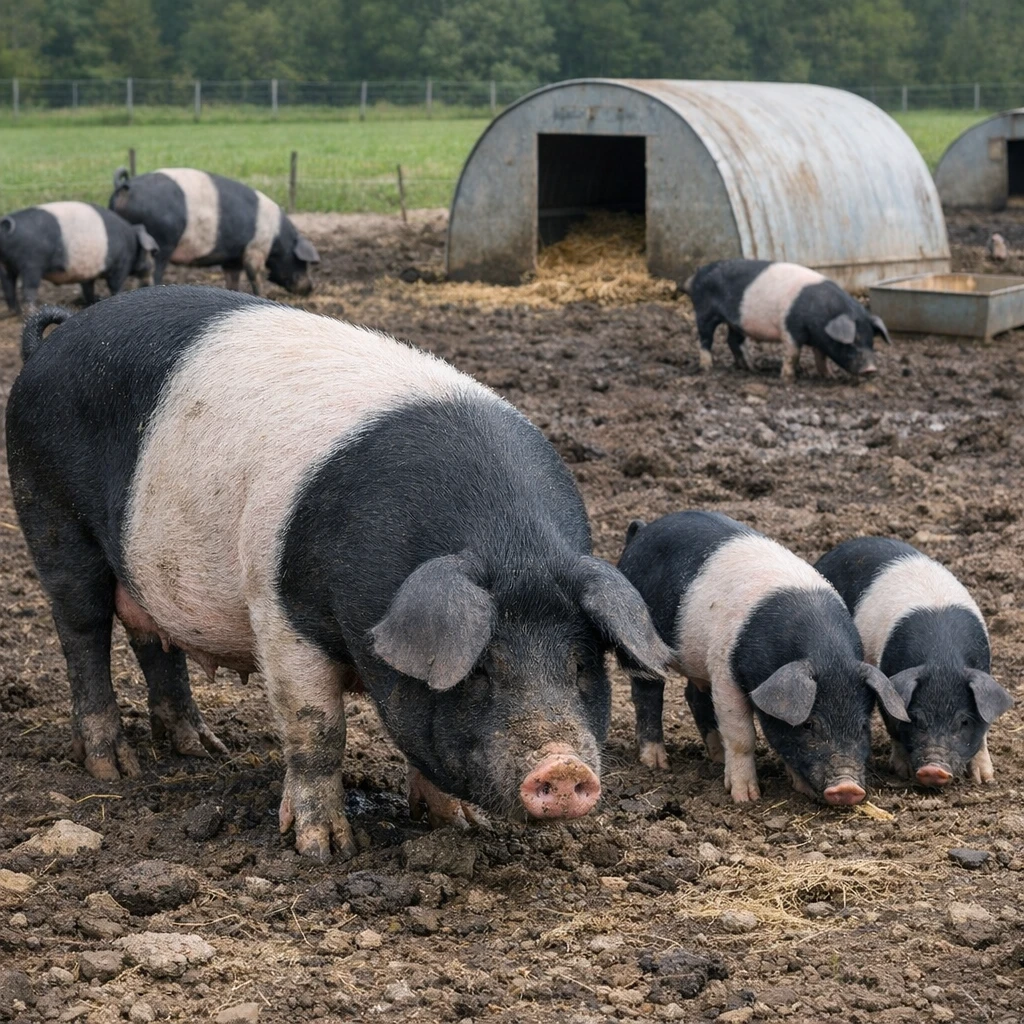 Angeln Saddleback – Sus scrofa domesticus – trzoda chlewna