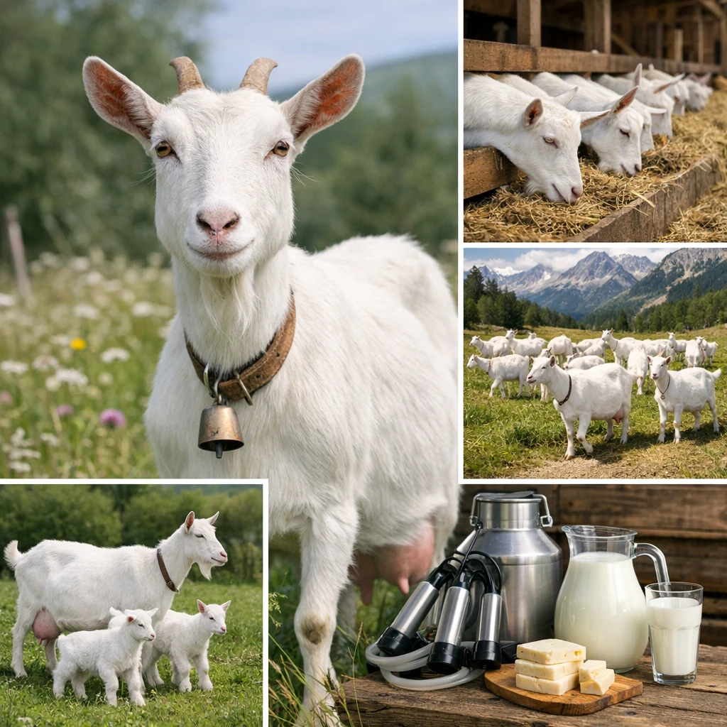 Saanen – Capra hircus – koza mleczna