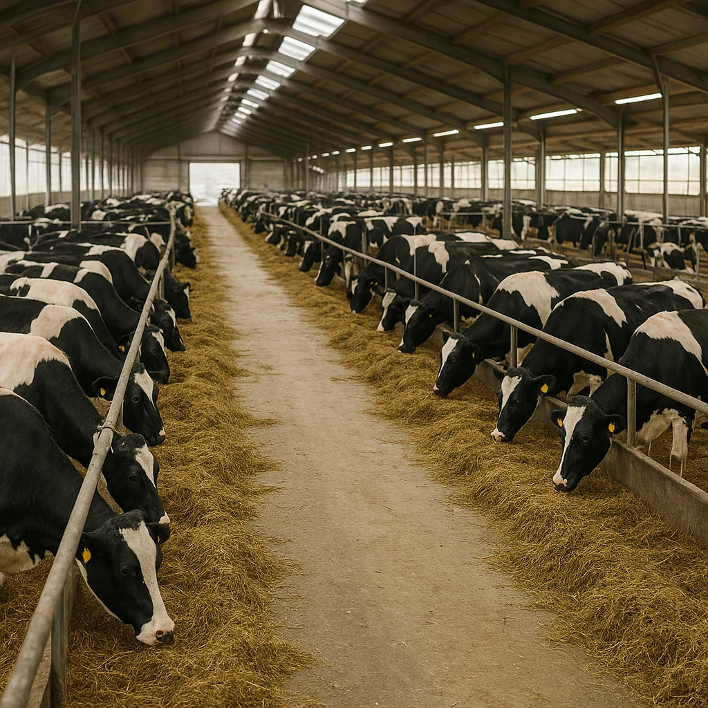 Organizacja ruchu zwierząt w dużej oborze