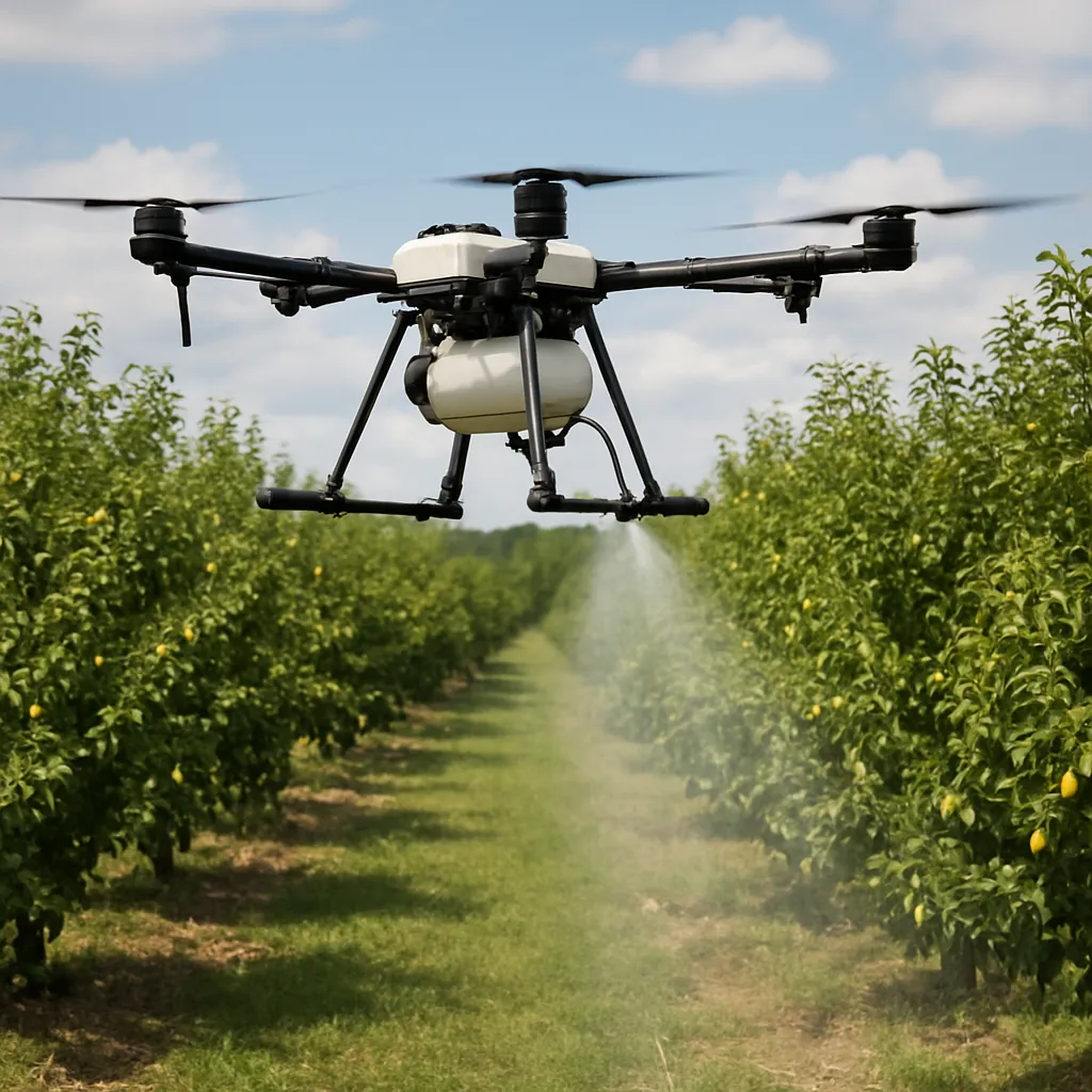 Drony rolnicze w sadownictwie – precyzyjny oprysk drzew owocowych