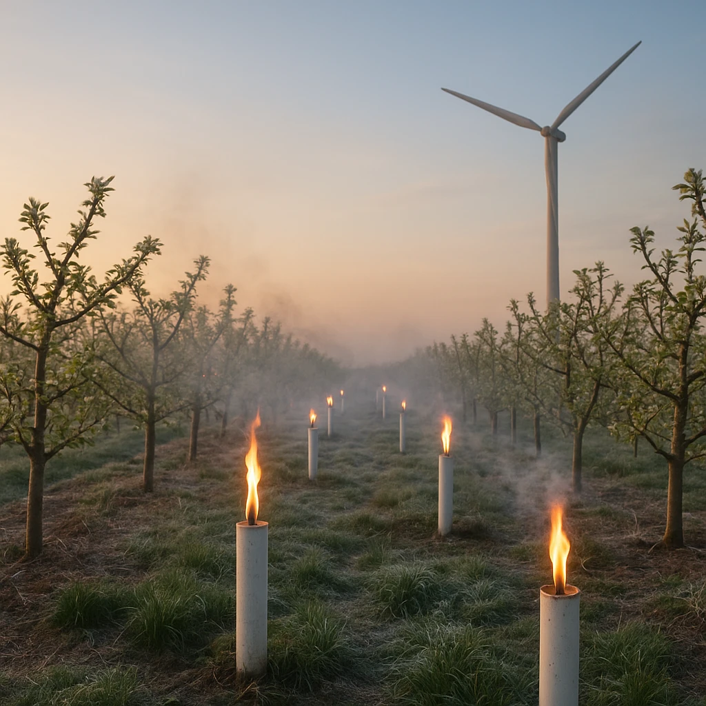 Nowoczesne systemy przeciwprzymrozkowe z wykorzystaniem świec parafinowych i wiatraków sadowniczych