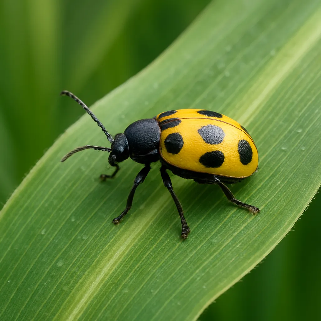 Chrząszcz czteroplamek – kukurydza