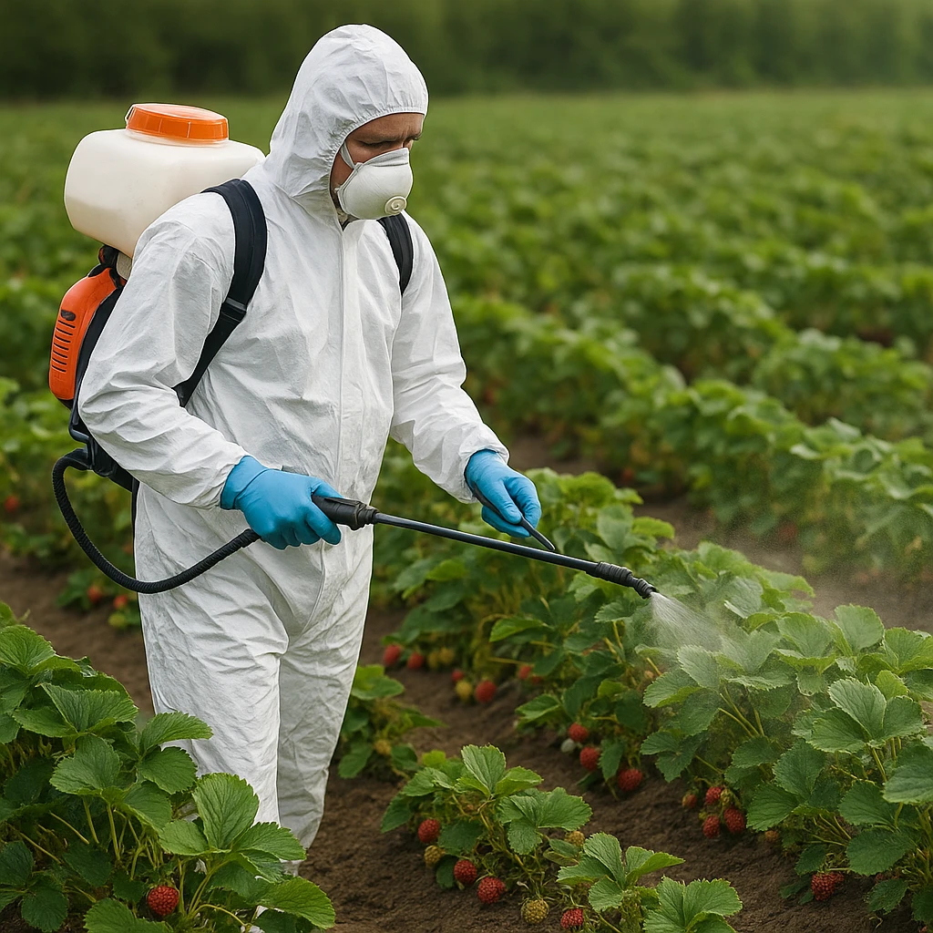 Ochrona plantacji truskawek przed szarą pleśnią