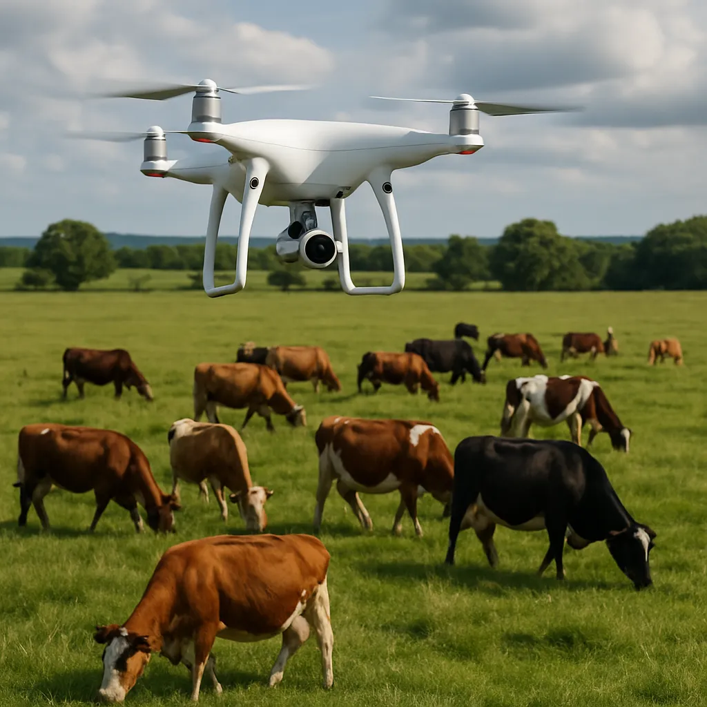 Drony w hodowli bydła – kontrola pastwisk z powietrza