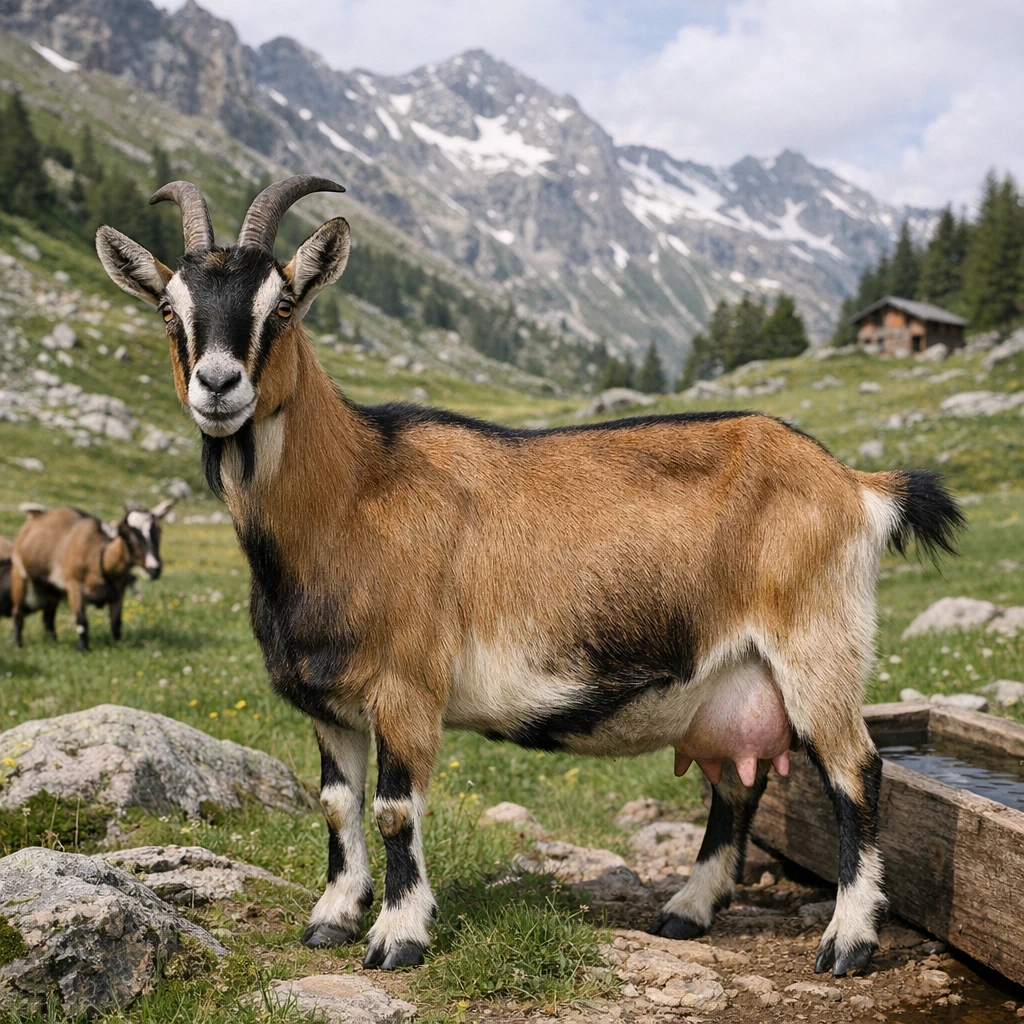 Camosciata delle Alpi – Capra hircus – koza mleczna