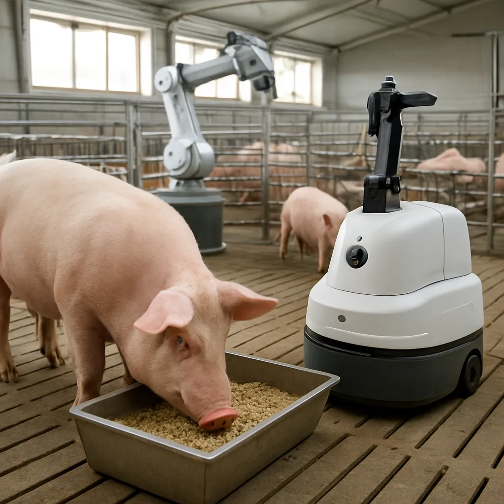 Roboty w hodowli trzody chlewnej – karmienie i monitoring