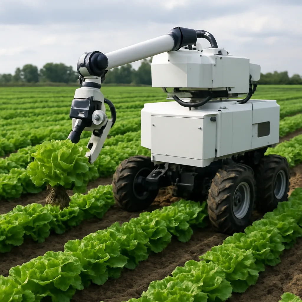 Roboty do zbioru sałaty i warzyw liściowych