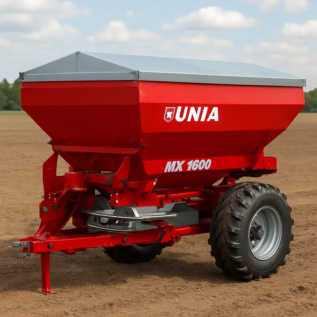 Unia MX 1600 – rozsiewacz nawozów Unia