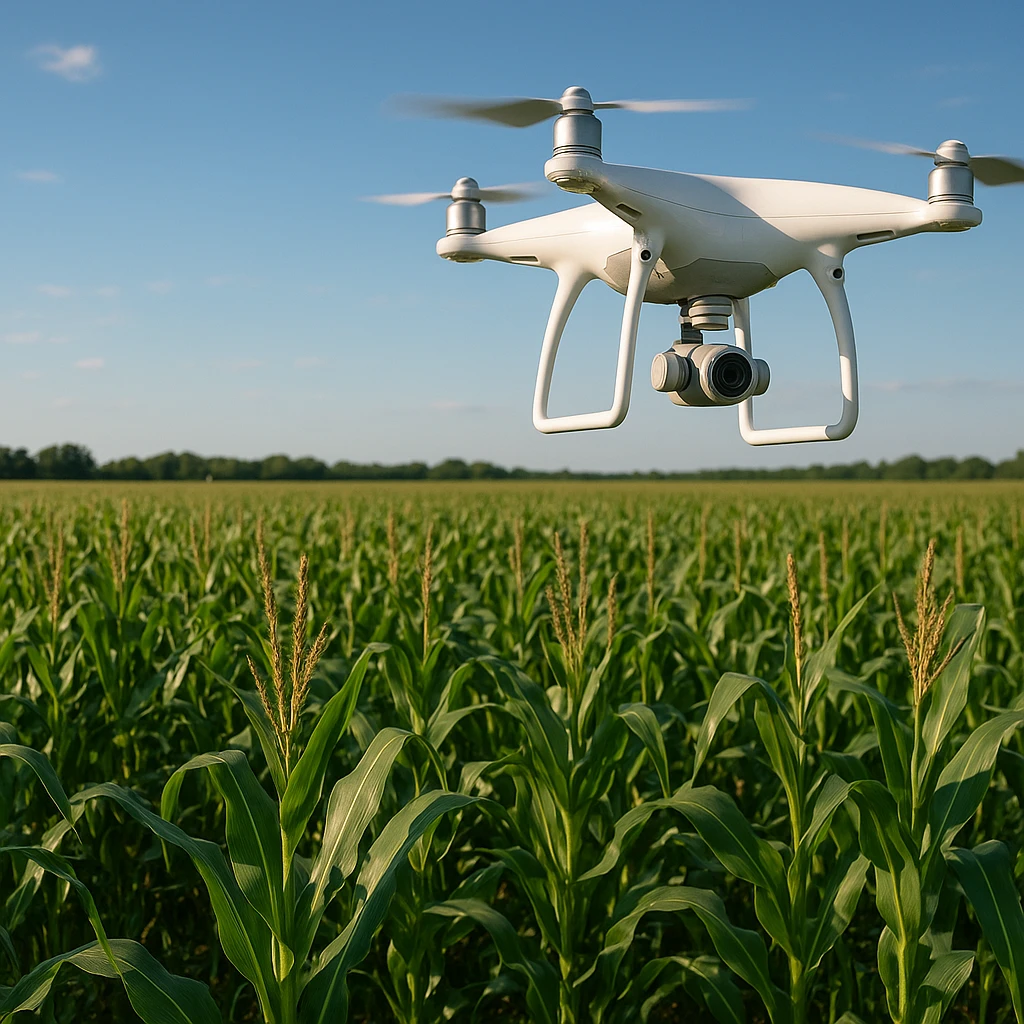 Drony w monitoringu plantacji kukurydzy