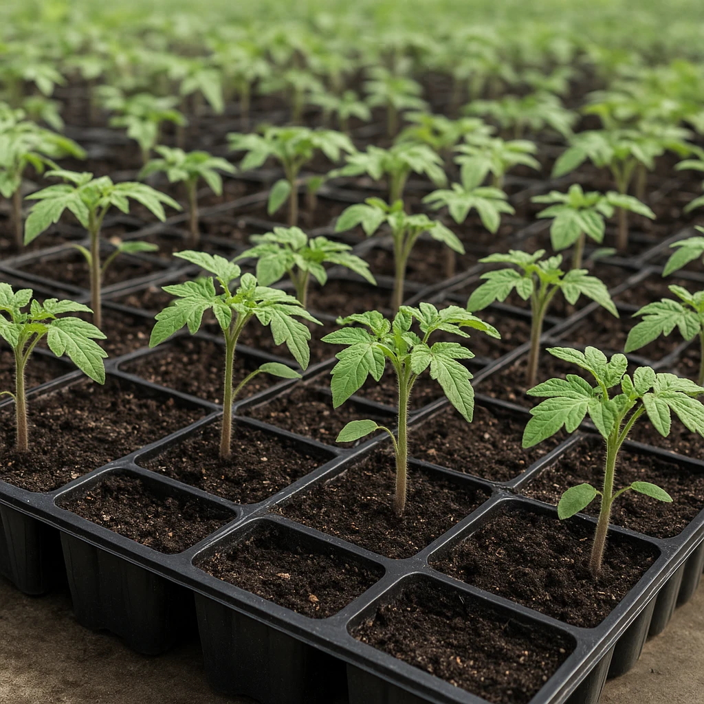 Produkcja rozsady pomidora w multiplatach