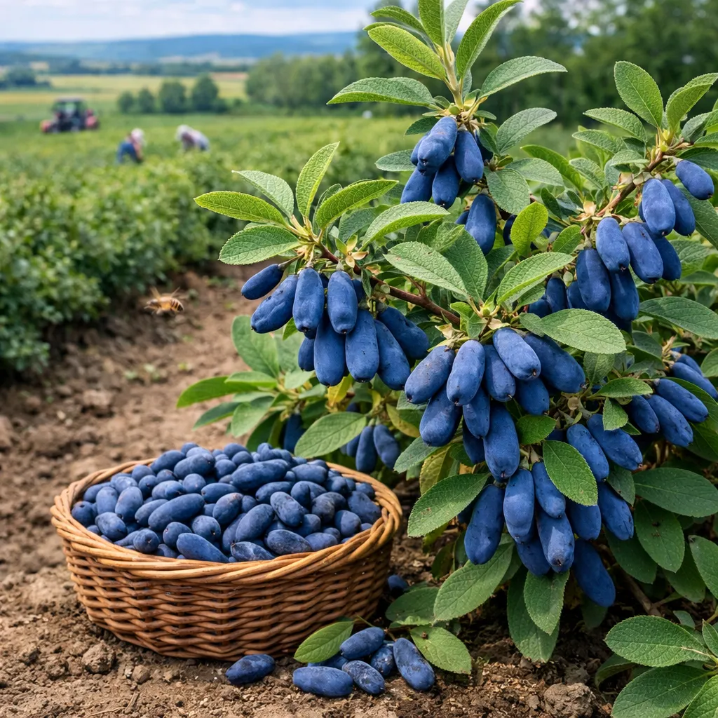 Czarna jagoda kamczacka – Lonicera caerulea (roślina sadownicza)